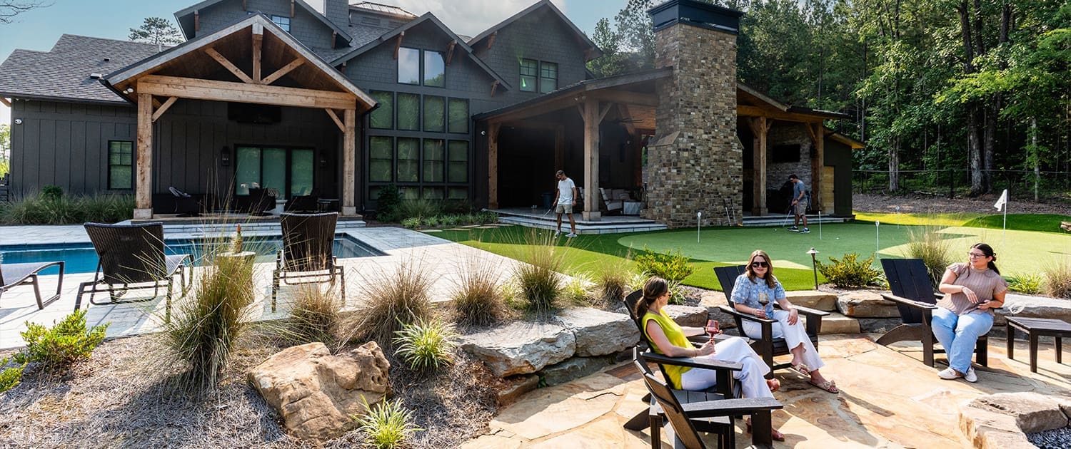 A beautiful outdoor landscaping architecture project designed and built by R&R Landscaping.