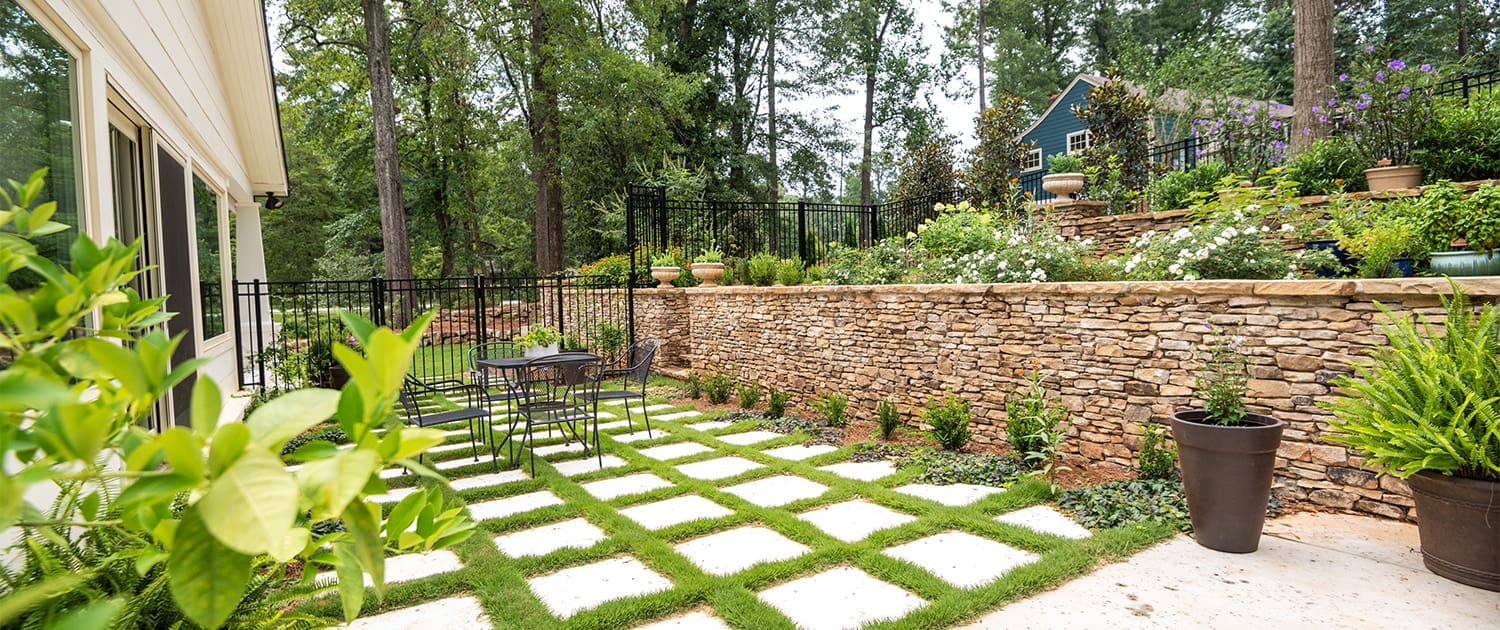 A beautiful outdoor landscaping project designed and installed by R&R Landscaping.