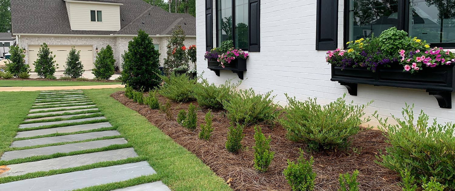 A beautiful outdoor landscaping project designed and installed by R&R Landscaping.