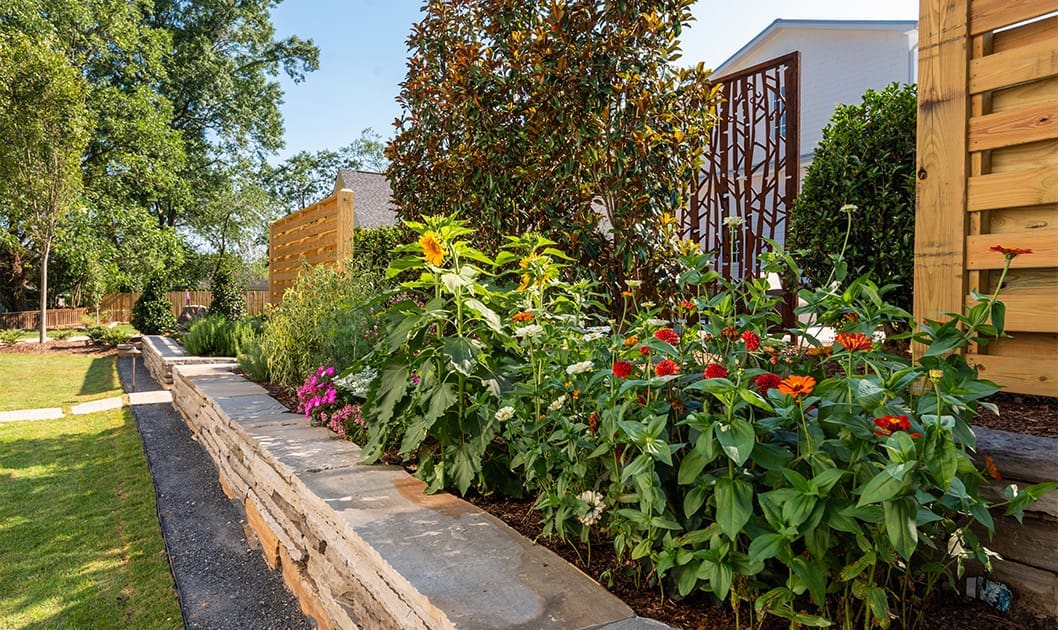 A beautiful outdoor landscaping project designed, built, and maintained by R&R Landscaping. Let R&R Connect deliver continued maintenance to your landscape so you can sit back and enjoy it!
