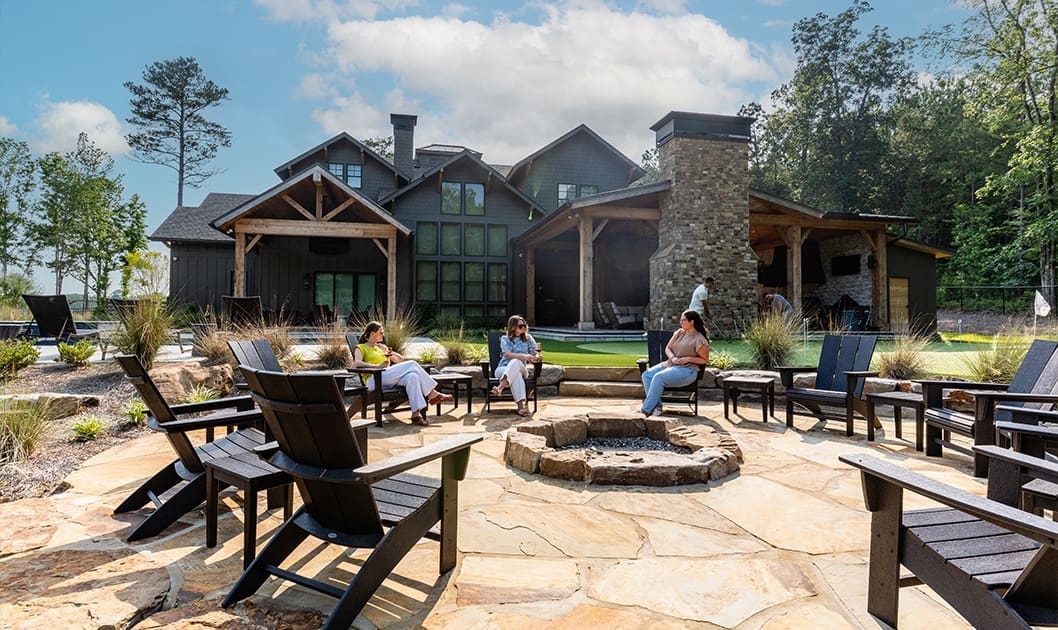 A beautiful outdoor landscaping project designed and installed by R&R Landscaping.